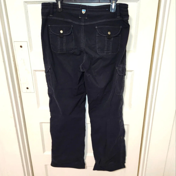 Kuhl Pants - Kuhl black hiking pants tie back hem women 14